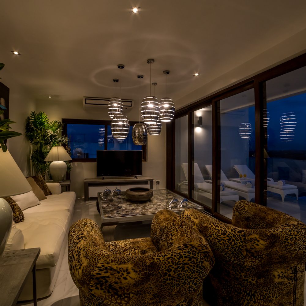 The living room with a view will make evenings unforgettable during your stay.